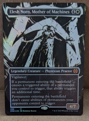 FOIL Elesh Norn, Mother of Machines (Showcase) from Phyrexia: All Will Be One Proxy
