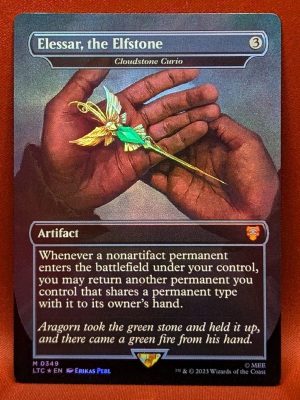 FOIL Elessar, the Elfstone (Cloudstone Curio) from Commander: The Lord of the Rings: Tales of Middle-earth Magic the Gathering Proxy
