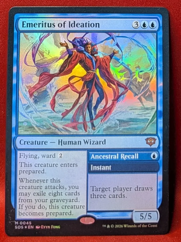 FOIL Emeritus of Ideation // Ancestral Recall from Secrets of Strixhaven Magic the Gathering Proxy