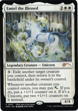 Emiel the Blessed (Year of the Horse 2026) from Standard Showdown Promos Magic the Gathering Proxy