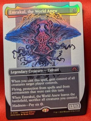 FOIL Emrakul, the World Anew (Borderless) from Modern Horizons 3 Magic the Gathering Proxy