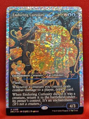 FRACTURE FOIL Enduring Curiosity (Showcase) from Duskmourn: House of Horror Magic the Gathering Proxy