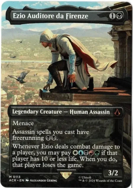 Ezio Auditore Da Firenze Borderless Magic the Gathering Proxy