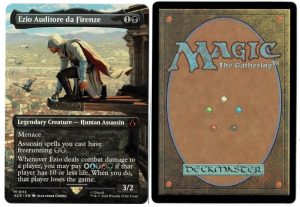 Ezio Auditore da Firenze (Borderless) from Universes Beyond: Assassin's Creed Magic the Gathering Proxy