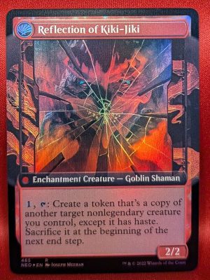 FOIL Fable of the Mirror-Breaker (Extended Art) from Kamigawa:Neon Dynasty Magic the Gathering Proxy