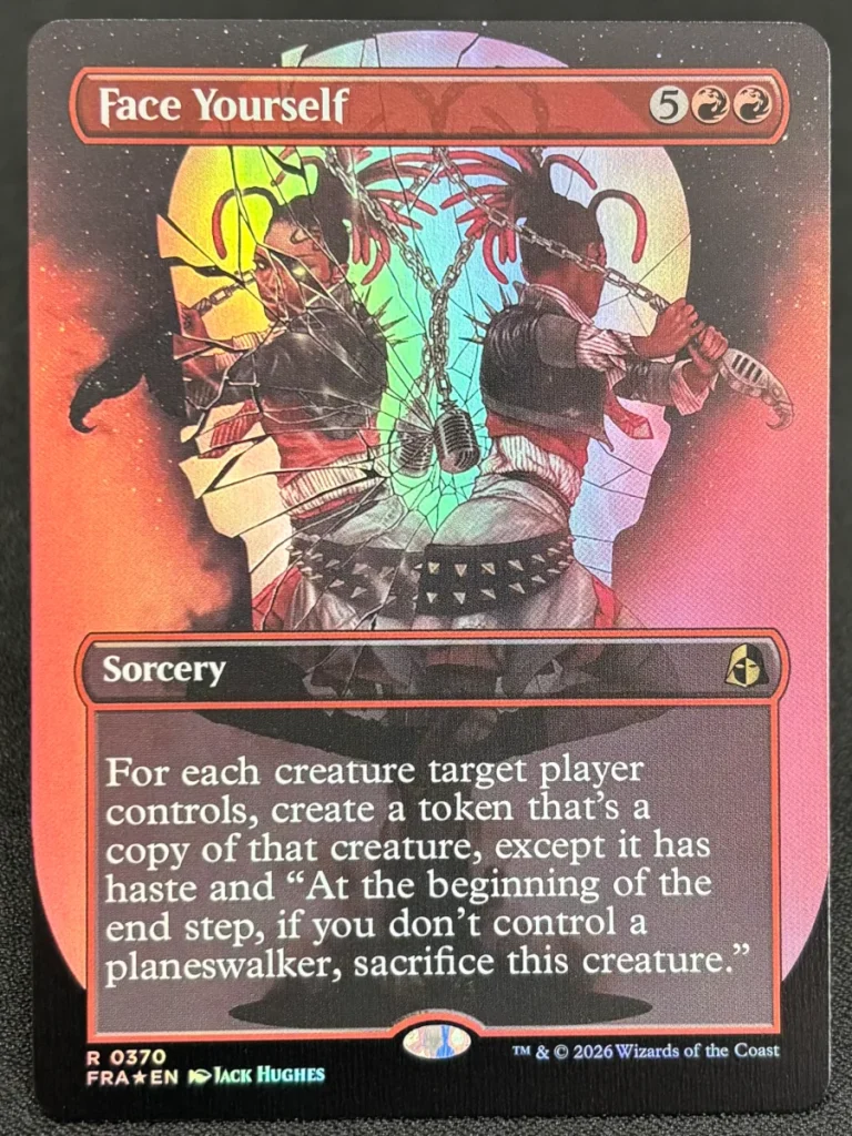 FOIL Face Yourself (Borderless) from Reality Fracture Magic the Gathering Proxy