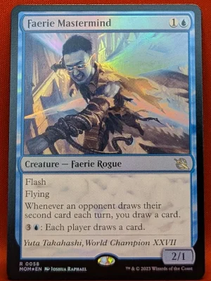FOIL Faerie Mastermind from March of the Machine Magic the Gathering Proxy