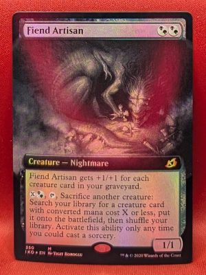 FOIL Fiend Artisan (Extended Art) from Ikoria: Lair of Behemoths Magic the Gathering Proxy