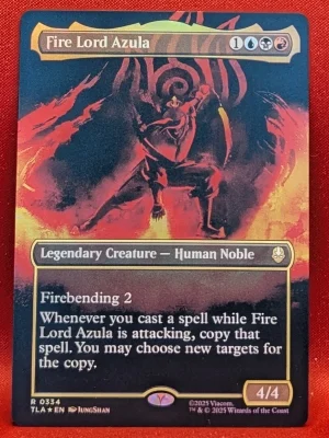 FOIL Fire Lord Azula (0334) (Borderless) from Avatar: The Last Airbender Magic the Gathering Proxy
