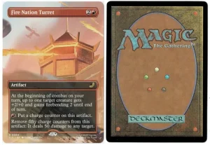 Fire Nation Turret (Borderless) from Avatar: The Last Airbender: Eternal-Legal Magic the Gathering Proxy