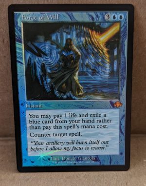 FOIL Force of Will (Retro Frame) from Dominaria Remastered Proxy