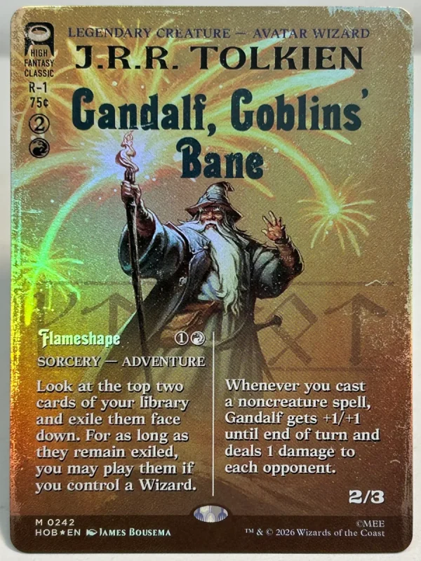 Gandalf goblins bane bord foil – mtg proxy