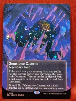 GALAXY FOIL Gemstone Caverns (0151) (Borderless) from Edge of Eternities: Stellar Sights Magic the Gathering Proxy