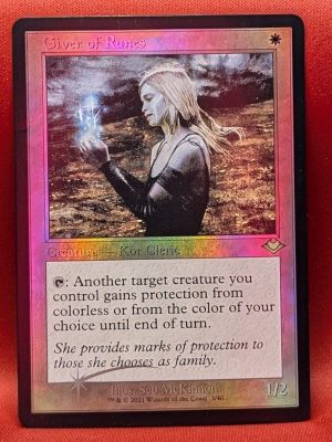 FOIL Giver of Runes (Retro Frame) from Modern Horizons Magic the Gathering Proxy