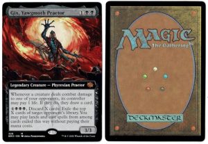 Gix, Yawgmoth Praetor (Extended Art) from The Brothers' War Magic the Gathering Proxy