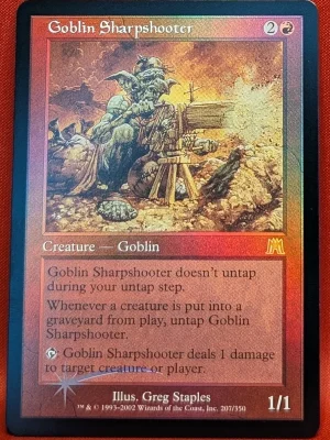FOIL Goblin Sharpshooter from Onslaught Magic the Gathering Proxy