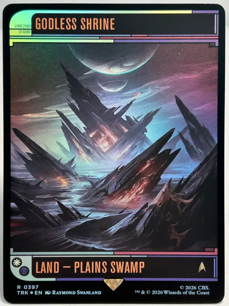 FOIL Godless Shrine from Star Trek Magic the Gathering Proxy