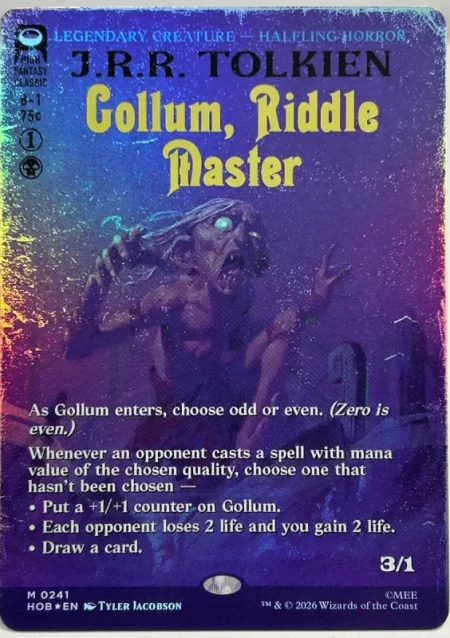 Gollum riddle master bord foil – mtg proxy