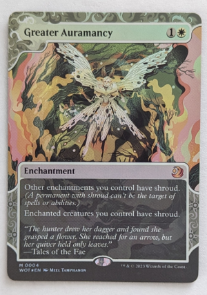FOIL Greater Auramancy from Wilds of Eldraine: Enchanting Tales Proxy