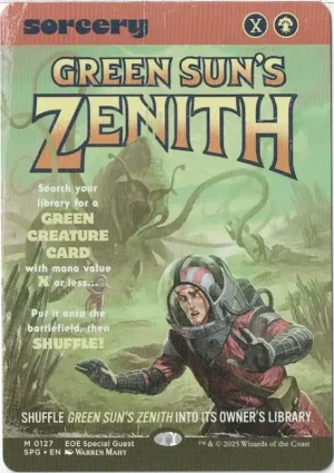 Green Sun’s Zenith (Showcase) from Special Guests Magic the Gathering Proxy