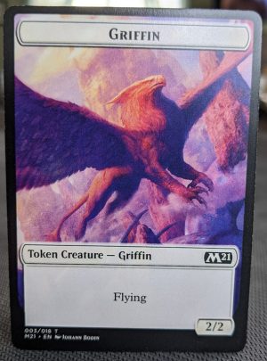 FOIL TOKEN Dog//Griffin Double-sided from Core Set 2021 Proxy