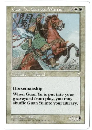 Guan Yu, Sainted Warrior from Portal Three Kingdoms Magic the Gathering Proxy