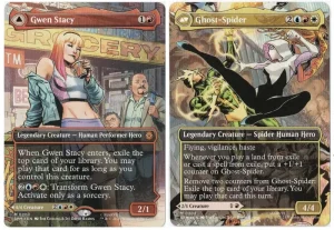 Gwen Stacy (0202) (Borderless) from Marvel's Spider-Man Magic the Gathering Proxy