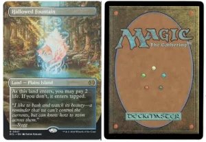 Hallowed Fountain (Borderless) from Lorwyn Eclipsed Magic the Gathering Proxy