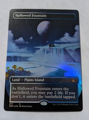FOIL Shock Land Borderless Set Space themed from Unfinity Proxys