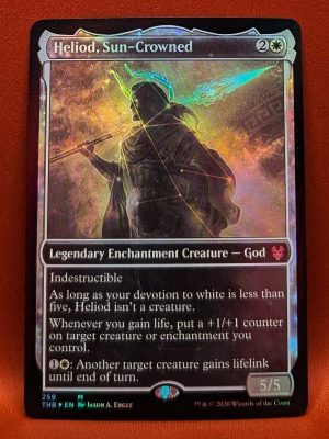 FOIL Heliod Sun-Crowned (Showcase) from Theros Beyond Death Magic the Gathering Proxy