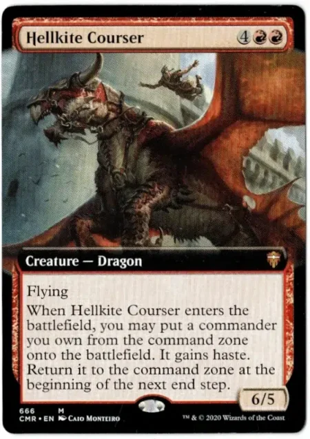 Hellkite Courser Borderless Magic the Gathering Proxy