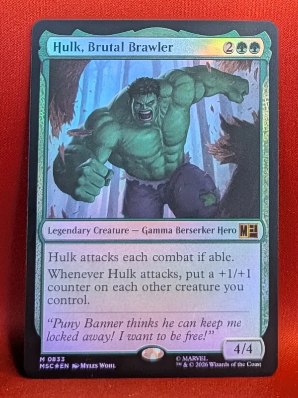 Hulk brutal brawler foil – magic the gathering proxy