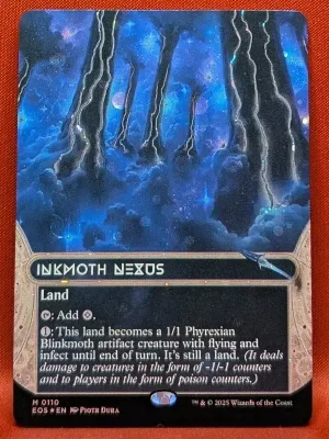 GALAXY FOIL Inkmoth Nexus (0110) (Borderless) from Edge of Eternities: Stellar Sights Magic the Gathering Proxy