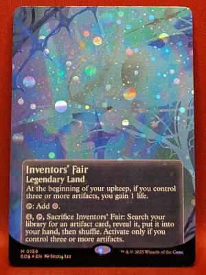 GALAXY FOIL Inventors' Fair (0156) (Borderless) from Edge of Eternities: Stellar Sights Magic the Gathering Proxy