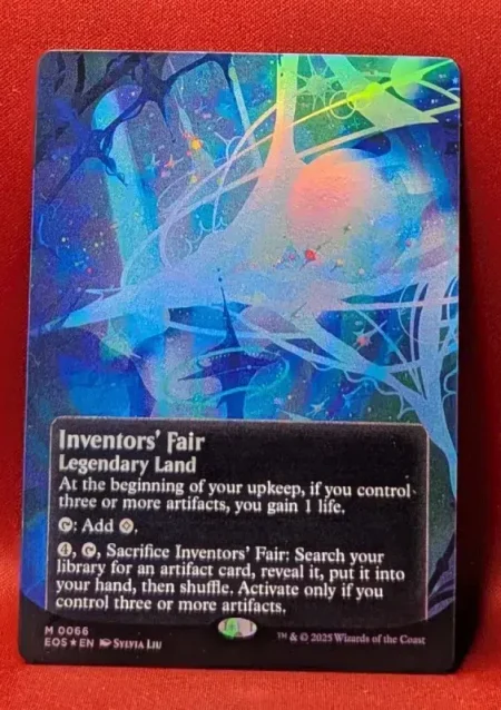 FOIL Inventors' Fair (Borderless) from Edge of Eternities: Stellar Sights Magic the Gathering Proxy