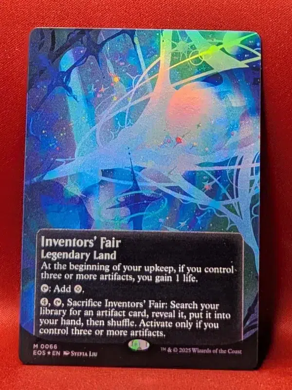 FOIL Inventors' Fair (Borderless) from Edge of Eternities: Stellar Sights Magic the Gathering Proxy
