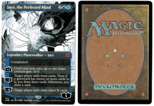 Jace, the Perfected Mind (Borderless) from Phyrexia: All Will Be One Proxy