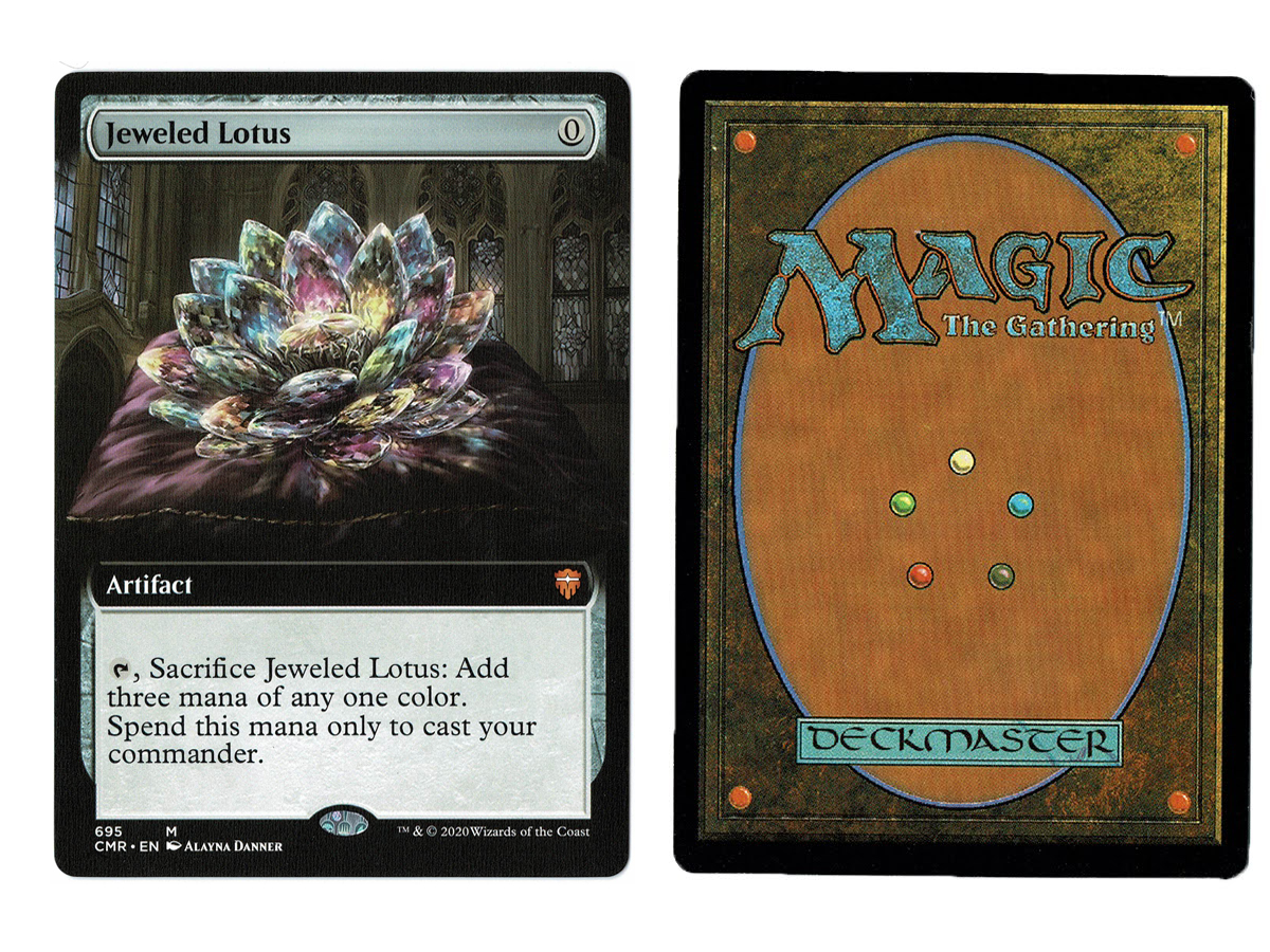 Jeweled Lotus Extended Art from Commander Legends Magic the Gathering MTG  Proxy Card with Recessed Hologram