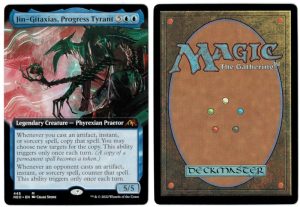 Jin-Gitaxias, Progress Tyrant (Extended Art) from Kamigawa: Neon Dynasty Magic the Gathering Proxy