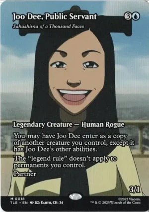 Joo Dee, Public Servant (Sakashima of a Thousand Faces (Borderless)) from Avatar: The Last Airbender: Eternal-Legal Magic the Gathering Proxy