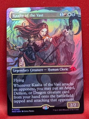 FOIL Kaalia of the Vast (343)(Borderless) from Modern Horizons 3 Magic the Gathering Proxy