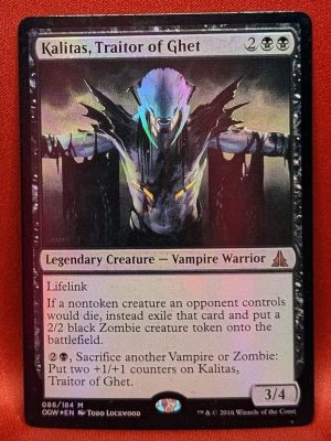 FOIL Kalitas, Traitor of Ghet from Oath of the Gatewatch Magic the Gathering Proxy