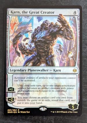 FOIL Karn, the Great Creator from War of the Spark Proxy