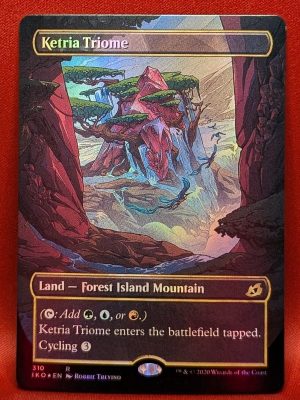 FOIL Ketria Triome (Showcase) from Ikoria Magic the Gathering Proxy