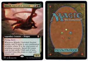 Klauth, Unrivaled Ancient (Extended Art) from Commander: Adventures in the Forgotten Realms Magic the Gathering Proxy