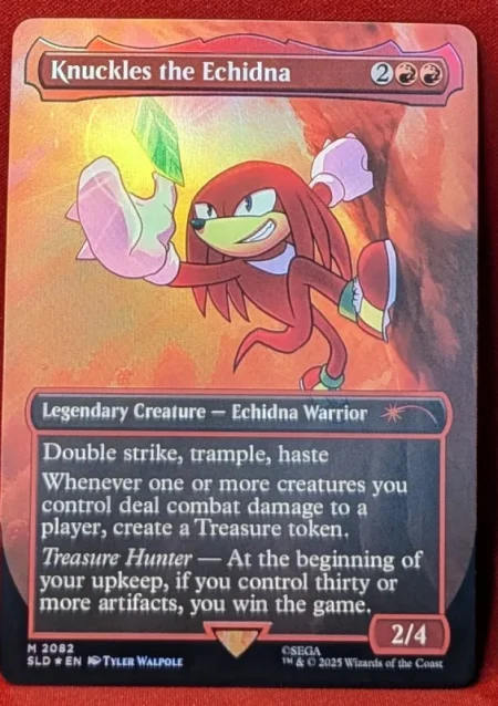 FOIL Knuckles the Echidna (2082) from Secret Lair Drop Magic the Gathering Proxy