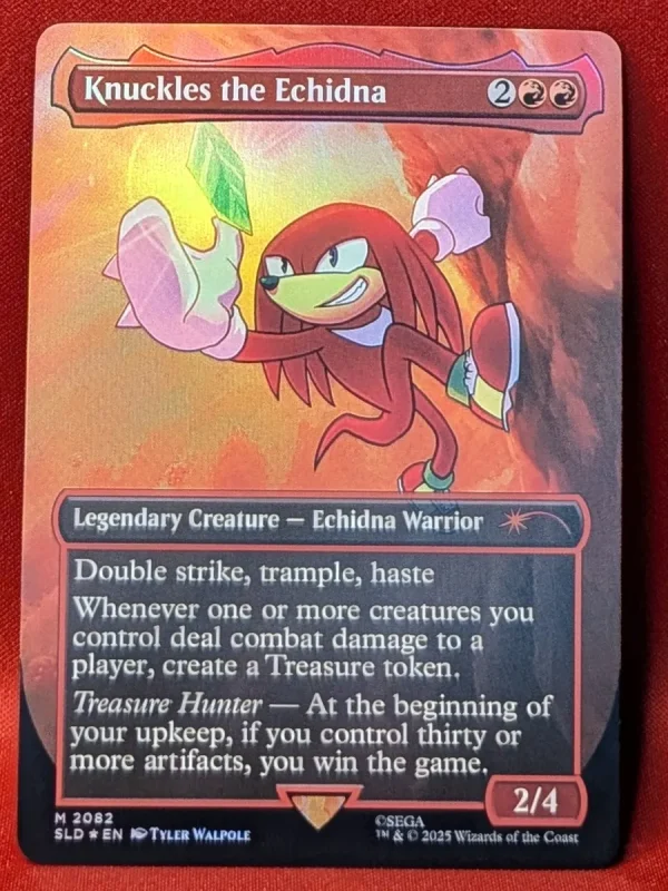 FOIL Knuckles the Echidna (2082) from Secret Lair Drop Magic the Gathering Proxy