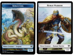TOKEN Human Warrior//Koma's Coil Double-sided Proxy