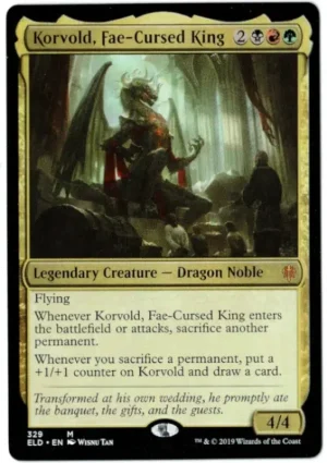 Korvold, Fae-Cursed King from Throne of Eldraine Magic the Gathering Proxy