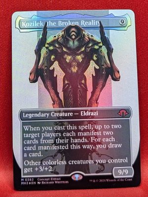 FOIL Kozilek, the Broken Reality (Borderless) from Modern Horizons 3 Magic the Gathering Proxy